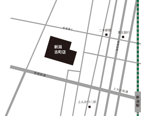 新潟古町店の地図
