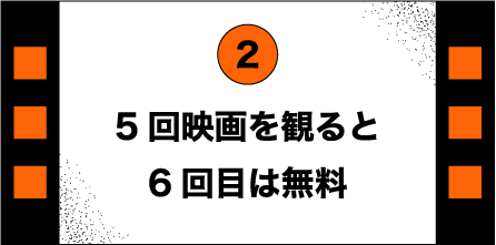 5回映画を観ると6回目は無料